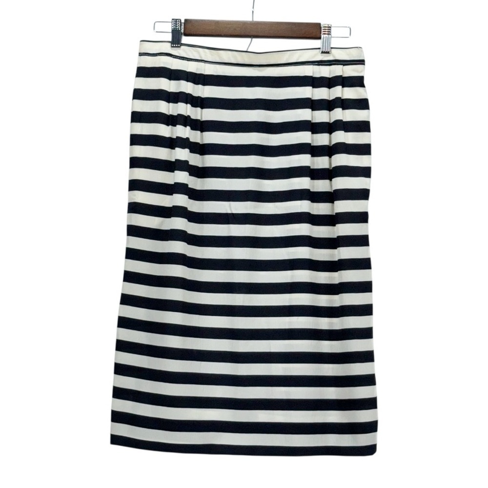 Emanuel Ungaro Black and White Midi Pencil Skirt